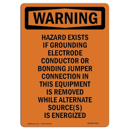 OSHA WARNING, 3.5 Height, 5 Width, Decal